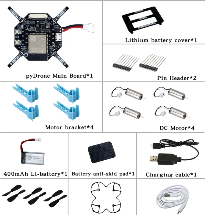 Micropython ESP32-S3 Drone Kit Content