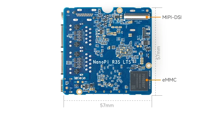 NANOPI R3S LTS BANDE Côté inférieur