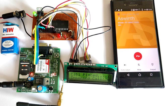 Module GSM interfaçage avec le microcontrôleur PIC - Faites et recevez des appels Module GSM interfaçage avec le microcontrôleur PIC - Faites et recevez des appels
