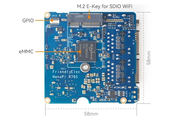 Nanopi R76S EMMC Flash M2 WiFi GPIO
