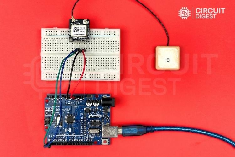 Connexion du module GT U16 GPS avec l'antenne de patch en céramique avec UFL