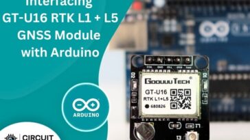 Goouuu Tech GT-U16 RTK L1+L5 Module with Arduino