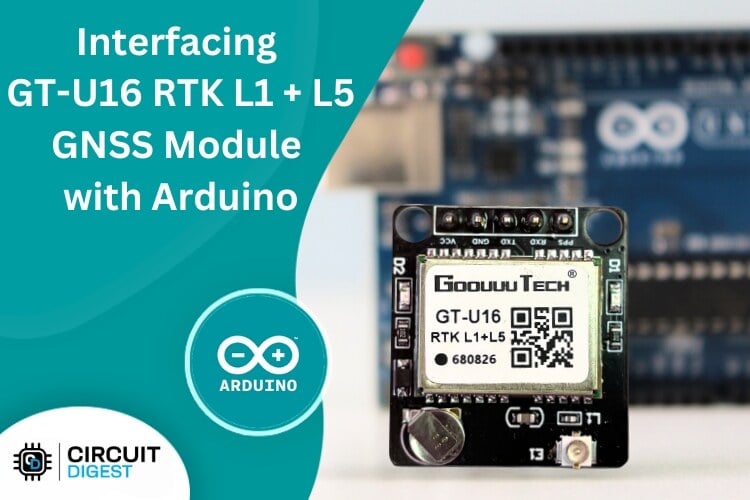 Goouuu Tech GT-U16 RTK L1+L5 Module with Arduino