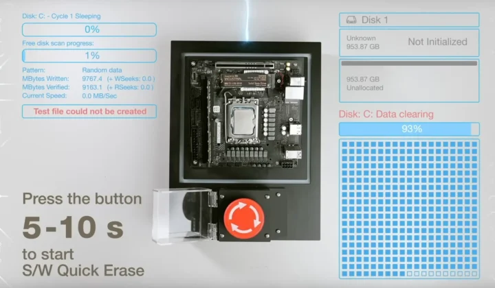M2 NVME SSD Software All-Destruct M.2 auto-destruction du logiciel SSD NVME