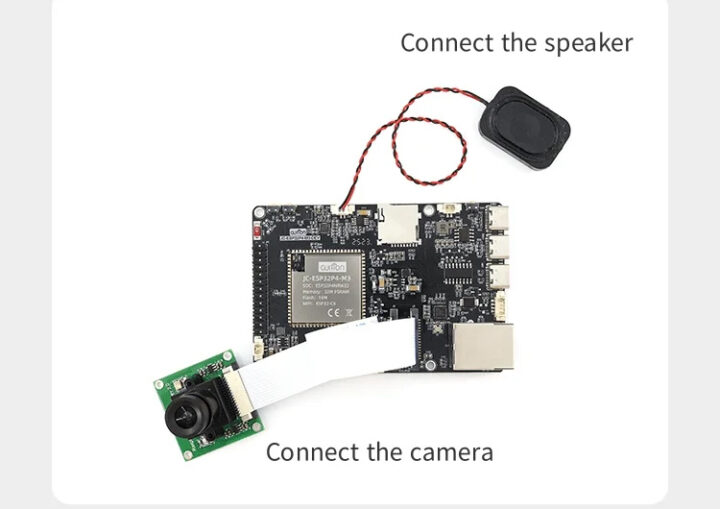 JC-ESP32P4-M3-DEV ESP32-P4 Evolution Board avec appareil photo et haut-parleur