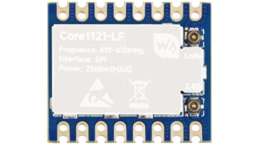 Core1121-LF/HF multi-band LoRa module with castellated and through holes