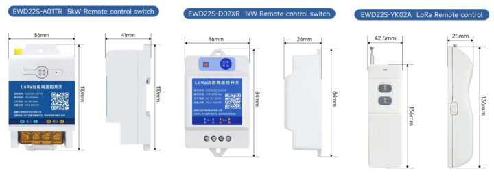 Dimensions de la série Cdebyte EWD22S