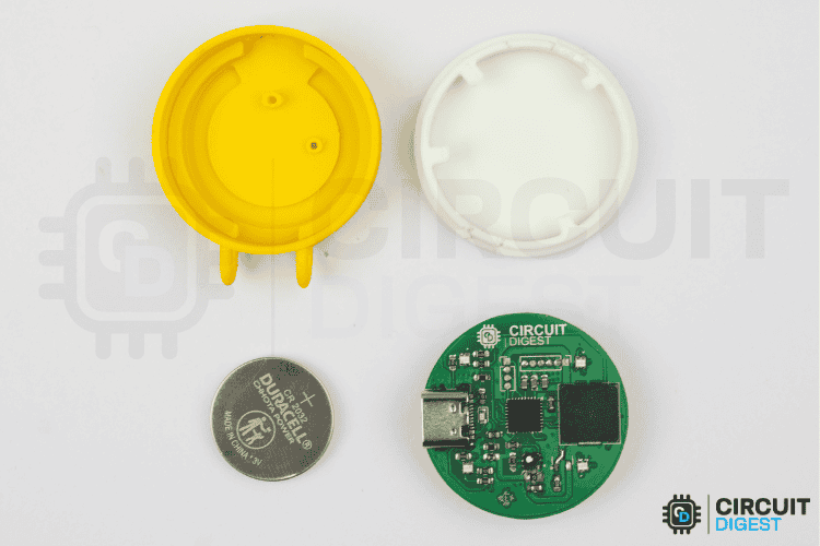 Pendu de surveillance de la qualité de l'air portable terminé dans un boîtier imprimé en 3D prêt pour une utilisation personnelle de détection TVOC