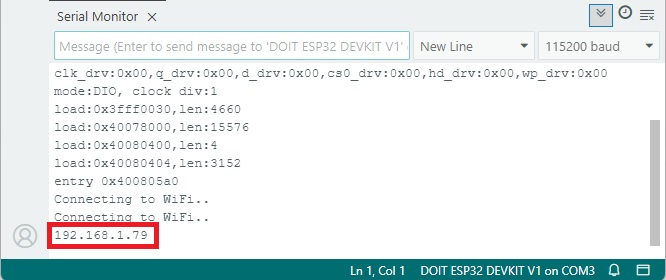 Serveur Web ESP32 Littlefs - Obtenez l'adresse IP sur le moniteur série
