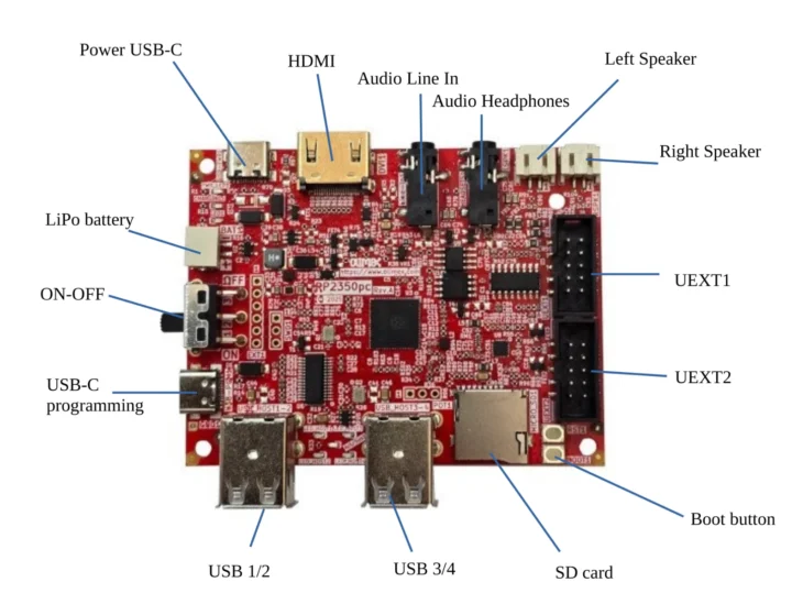 Raspberry PI RP2350B Board informatique