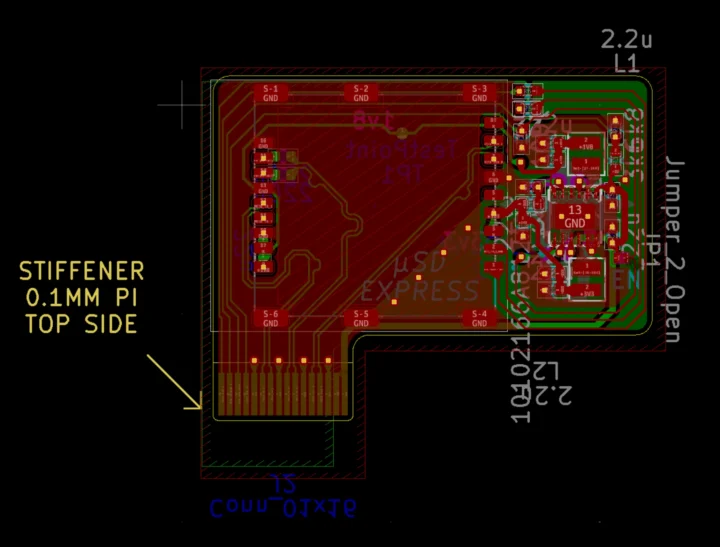 MicroSD-Express PI Adapter PCB Dispory