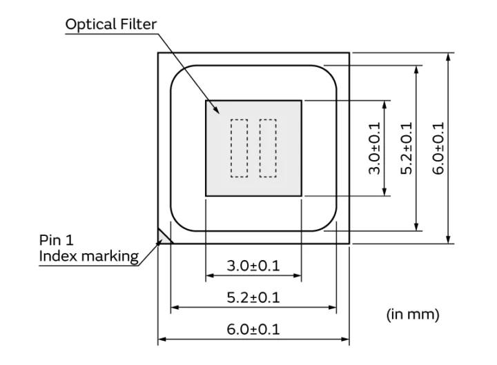 Dimensions Murata SMD Type IRS-D200ST00R1