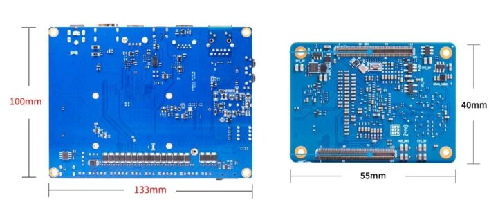 Banana Pi BPI-F4 SOM et dimensions du tableau des transporteurs