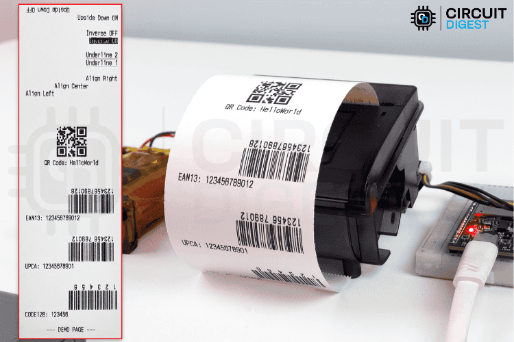 ESP32 THERMAL IMPRIMINE IMPRESSION DE DÉMO