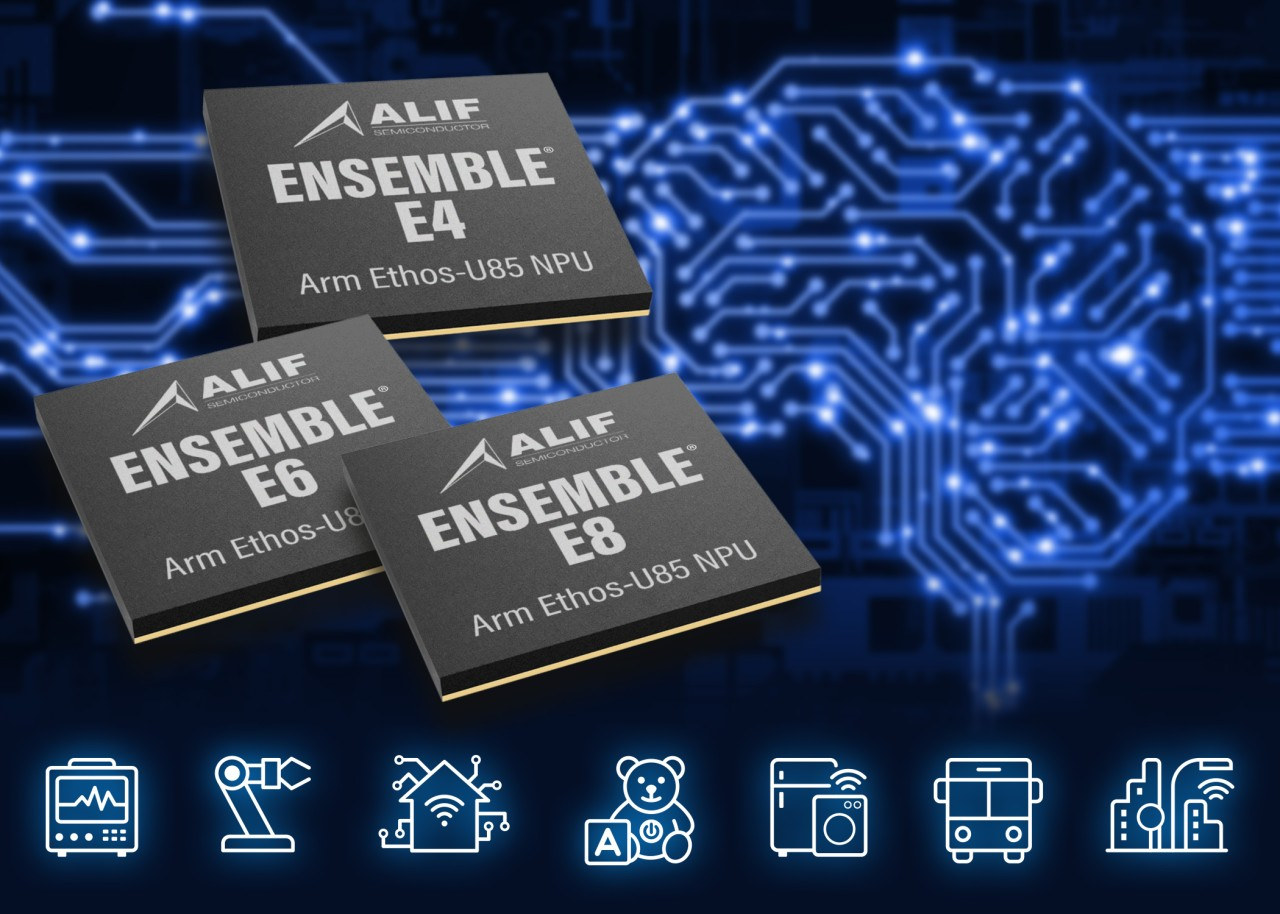 Alif Ensemble E4 E6 E8 Ethos U85 MCU small language models