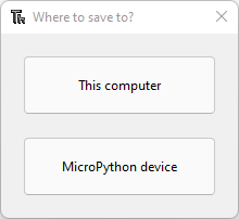 Micropython: ESP32 ESP-Now Communication bidirectionnelle 15 Thonny IDE Enregistrer sur le dispositif Micropython
