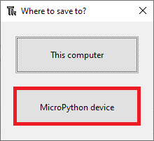 Micropython: ESP32 ESP-Now Communication bidirectionnelle 17 Thonny IDE ESP32 ESP8266 Micropython Enregistrer la bibliothèque de fichiers à Sélection de l'appareil