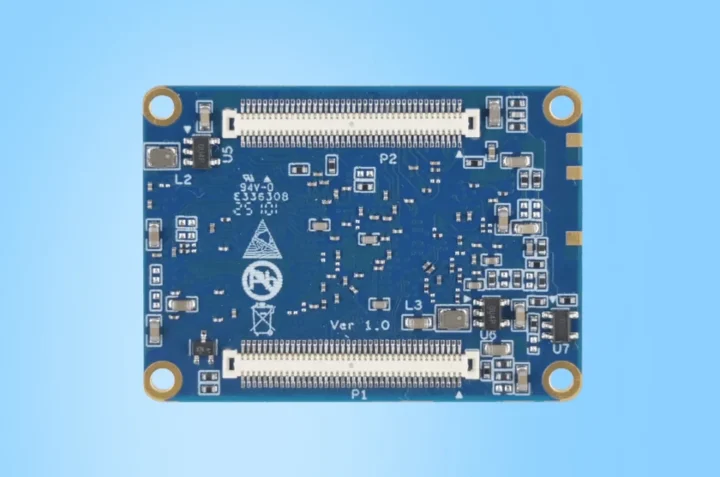 Système RK3506J sur les connecteurs de la carte du module à bord