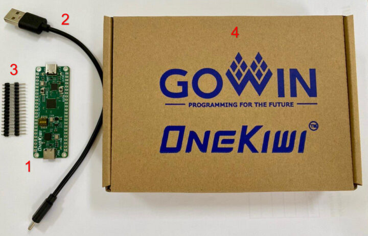 Contenu de la boîte Kiwi 1P5 FPGA