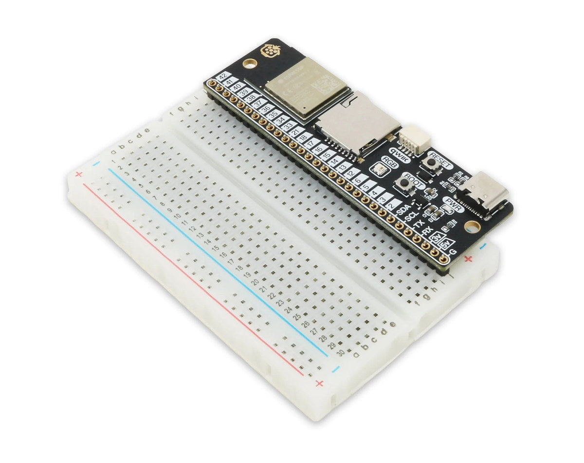 breadboard-friendly ESP32-S3 board