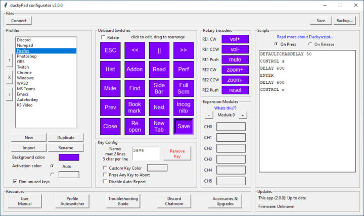 Configurateur de Duckypad