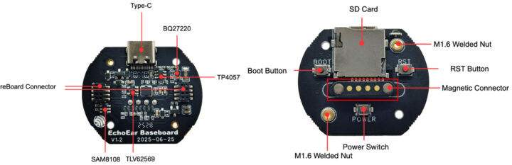 Échoear PCB PCB Vue avant et arrière
