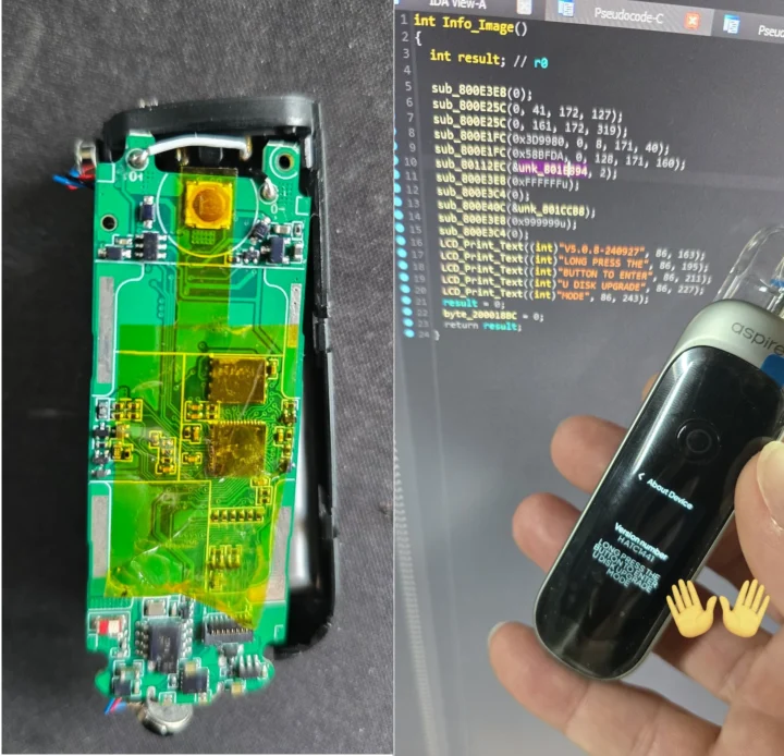 Aspite Pixo Teardown et Hack initial