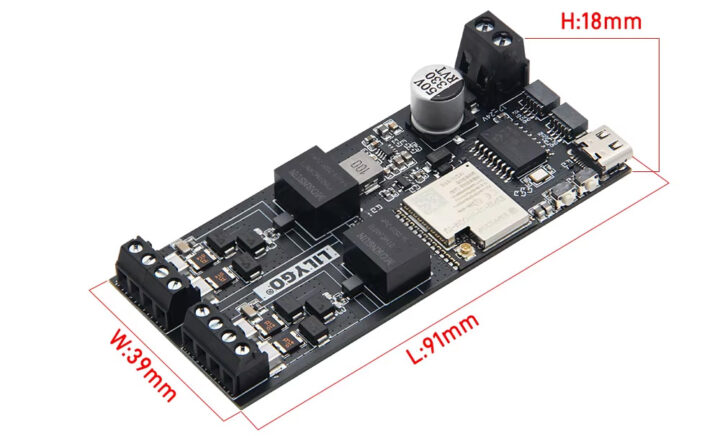 LILYGO T-2CAN Dimensions