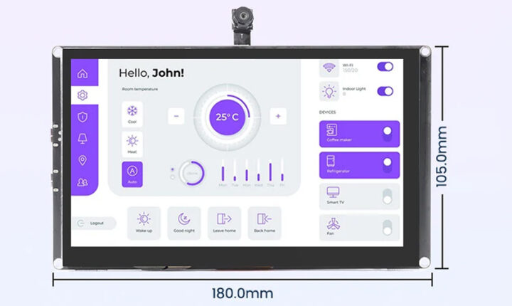 Dimensions de l'écran avancé CrowPanel de 7 pouces
