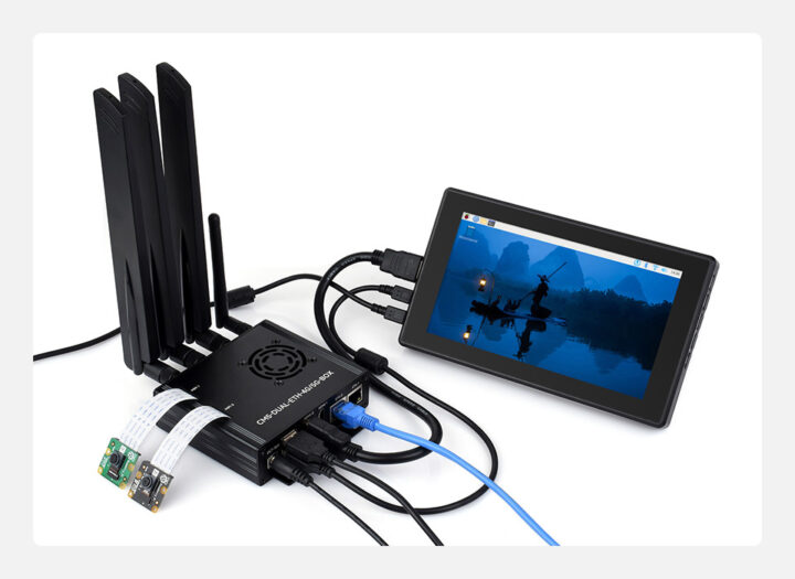 Exemple d'application de carte de base double Ethernet