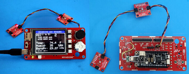 Kit de capteurs environnementaux Novaduino Matériel interne avant et arrière