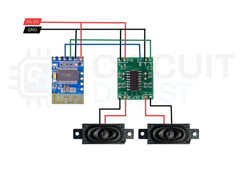 Schéma de circuit de haut-parleur Bluetooth bricolage