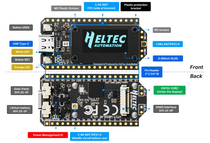Présentation du matériel Heltec WiFi LoRa 32 (V4)