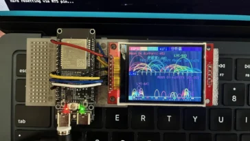 ESP32-C5 DevKit wiring to Display