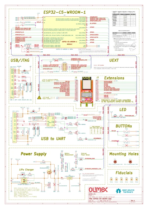 Schémas ESP32-C5-Devkit-Lipo
