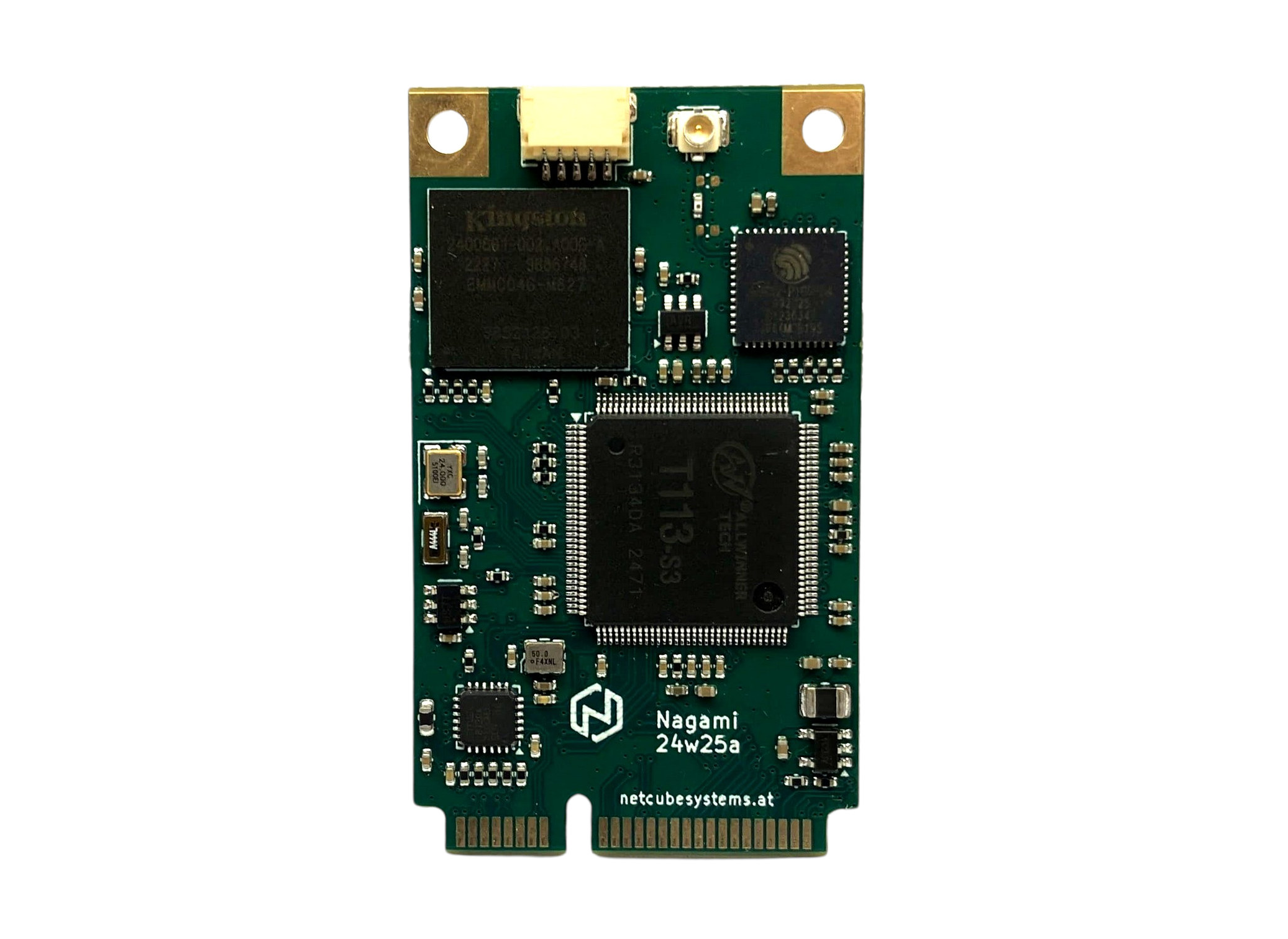 NetCube Systems Nagami Allwinner T113-S3 mini PCIe SoM est doté d'un SoC sans fil ESP32 et prend en charge Linux principal