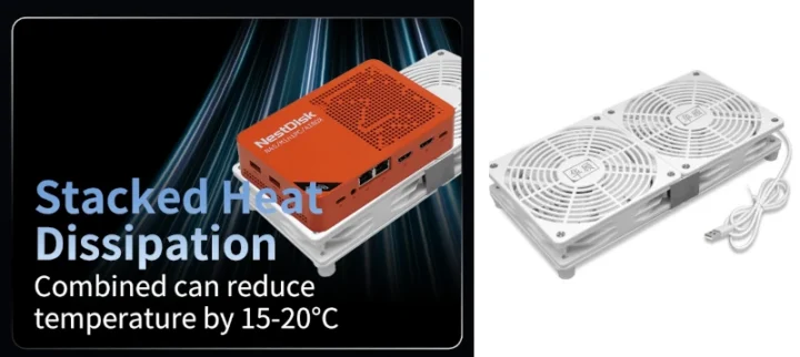 Ventilateur externe double USB en option