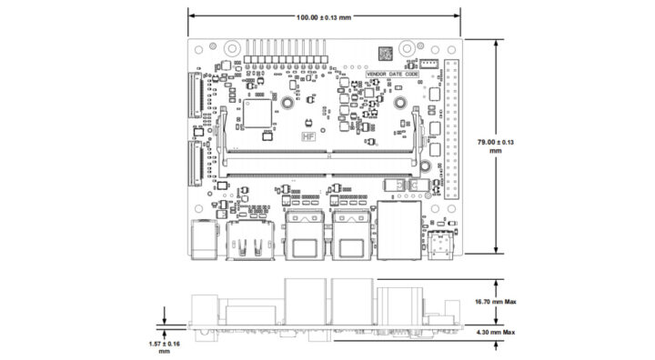 Dimensions du Radxa C200 Orin