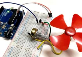 DC Motor Speed Control using Arduino and Potentiometer