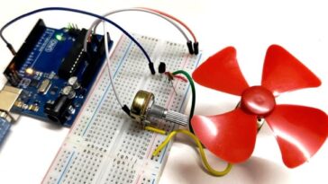 DC Motor Speed Control using Arduino and Potentiometer