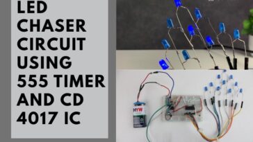 Built an LED Chaser Circuit Using a 555 Timer and CD4017 IC