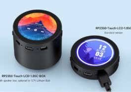 Raspberry Pi RP2350 Round Touch LCD with battery and speaker box
