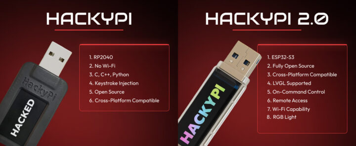 Comparaison HackyPi et HackyPi 2.0