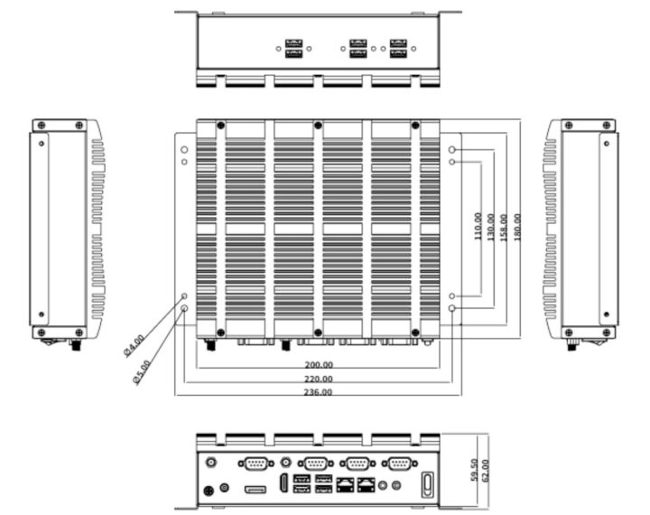 Dimensions du Jetway B903DMTX