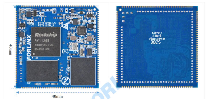 Dimensions et brochage du SoM industriel Forlinx FET1126B-S