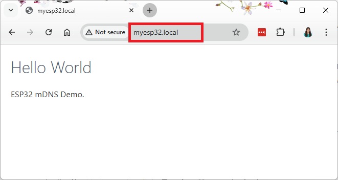 Exemple de serveur Web ESP32 mDNS