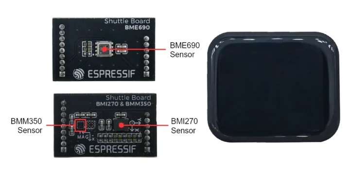 Capteurs BME690 BMI270 BMM350 Écran tactile de 1,83 pouces
