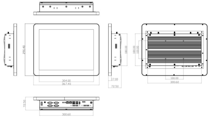 Dimensions du P150CDN1