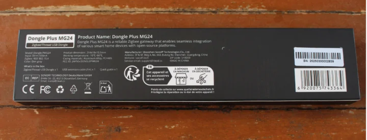 Pack SONOFF Dongle Plus MG24 arrière