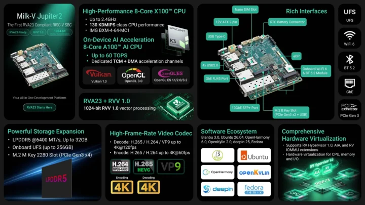 Caractéristiques du MILK-V Jupiter 2